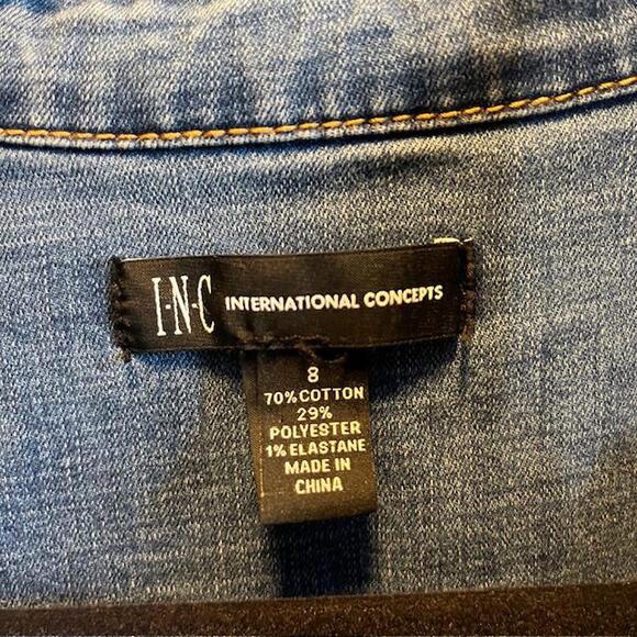 INC Stylish Denim Tunic Shirt - Picture 8 of 8